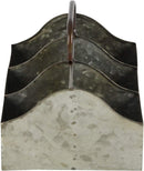 Farmhouse Galvanized Metal Rustic 6 Slots Wine Bottle Holder Basket With Handle