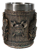 Norse Viking Berserker Warrior With Wolf Shield And Axe Coffee Tankard Mug 16oz