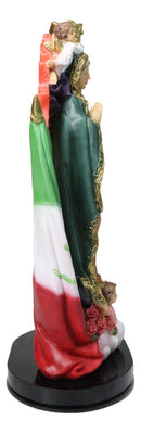 Our Lady of Guadalupe Figurine With Mexican Flag Figurine With Base 12" Series