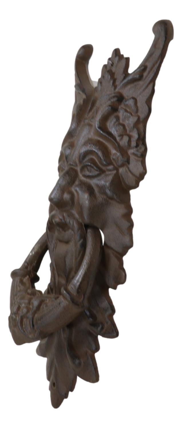 Cast Iron Wiccan Celtic Greenman Forest Tree Ent Spirit Heirloom Door Knocker