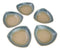 Set Of 5 Blue River Ao Nagashi Appetizer Salad Triangular Deep Serving Plates