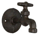 Pack of 4 Cast Iron Rustic Farmhouse Sink Water Faucet Spigot Wall Coat Hooks