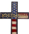 Western Patriotic USA Flag Old Faithful God Bless America Memorial Wall Cross