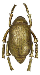 Modern Chic Gold Leaf Carpet Beetle Resin Wall Sculpture Or Table Decor