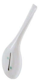Pack Of 6 Yukino Hana Frostflake Jade Melamine Asian Style Soup Spoons 6.25"L