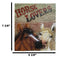 Rustic Western Horse Couple Lovers Faux Wood Wall Decor Frameless Picture Plaque