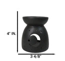 Ceramic Wicca Crescent Moon And Stars Essential Oil Burner Votive Candle Warmer