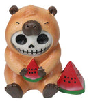 Furrybones Adorable Capybara With Watermelon Skeleton Figurine Furry Bones