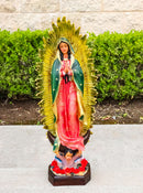 Our Lady of Guadalupe With Mandorla of Rays Mother Mary Catholic Figurine 18"H