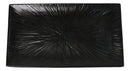 Pack Of 3 Kokuyo Black Modern Porcelain Long Rectangular Serving Platter 15"X8.5"