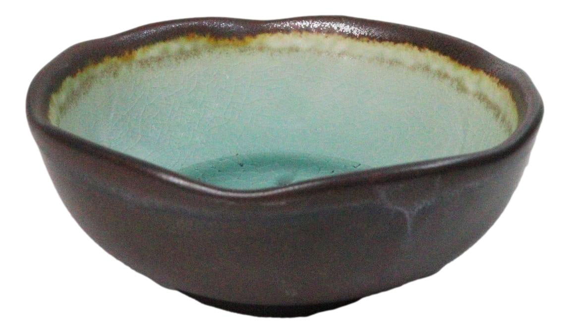Pack Of 6 Midori Kannyu Green Porcelain Ceramic Small Shallow Bowls 7.5oz