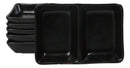 Pack Of 6 Ceramic Black Kokuyo Soy Sauce Or Condiment Dishes Double Partition