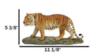 Jungle Apex Predator Prowling Fierce Orange Bengal Tiger Figurine 11.25"L
