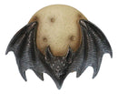 Gothic Phul Moon Bat Dracula Masque Ornament On Pole Stand Or Wall Sculpture