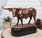 Lifelike North American Texas Longhorn Cow Steer Bull Bronzed Resin Figurine
