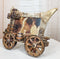 Rustic Western Covered Wagon With Wheels And Horseshoe Cross 6"X4" Picture Frame