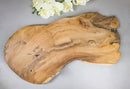 Large Bohemian Rustic Live Edge Teak Wood Charcuterie Cheeseboard 23"L