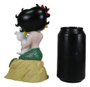 Ocean Mermaid Betty Boop Sitting On Coral With Pudgy Dog Novelty Figurine