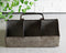Farmhouse Galvanized Metal Rustic 6 Slots Wine Bottle Holder Basket With Handle