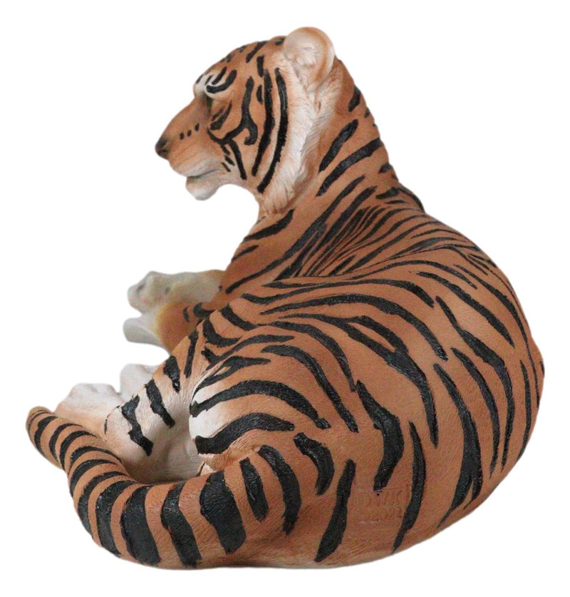Large Royal Bengal Tiger Resting Gracefully 15.5" Long Statue Home Garden Decor