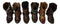 Pack Of 6 Rustic Western Cowboy Cowgirl Faux Leather Boots Pen Holder Figurines