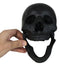 Macabre Goth Ghost Black Homosapien Replica Skull With Movable Jaw Bone Figurine