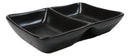 Pack Of 6 Ceramic Black Kokuyo Soy Sauce Or Condiment Dishes Double Partition