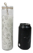 Mystical Magic Symbols White Sage Wicca Tall Tube Scented Candle Home Fragrance