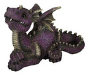 Whimsical Purple Comical Garden Dragon In Repose With Crossed Arms Figurine