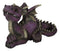 Whimsical Purple Comical Garden Dragon In Repose With Crossed Arms Figurine