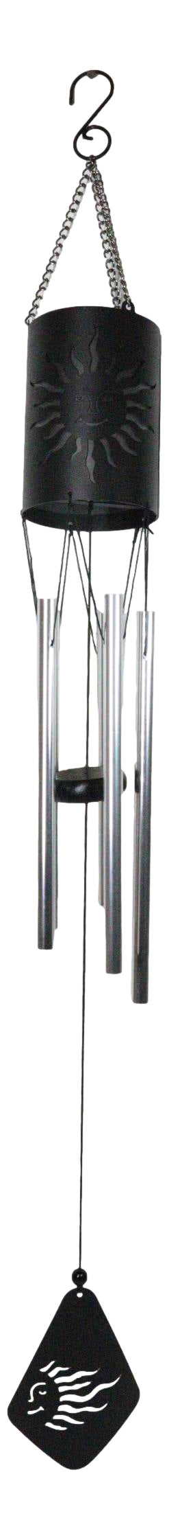 Belenos Sun God Cylindrical Steel Metal Filigree Hanging Solar Wind Chime