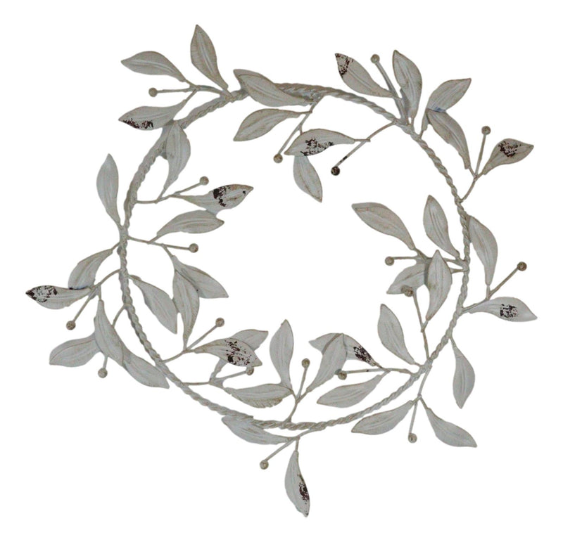 Set of 4 Large 17" Colorful Metal Tree of Life Floral Wreath Medallion Circle