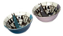 Pack Of 2 Made In Japan FLW Imperial Hotel Peacock Blue And Purple Bowls 18oz