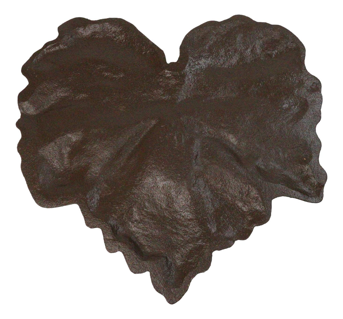 Pack of 3 Rustic Cast Iron Leaf Stepping Stone Textured Botanical Garden Accent