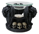 Nosferatu Gothic Vampire Gargoyles With Skulls Votive Candle Heat Oil Warmer