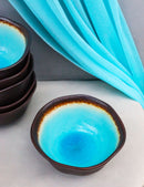 Pack Of 6 Blue Sky Aozora Kannyu Ceramic Medium Soup Donburi Bowls 20oz