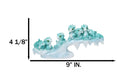 Winter Wonderland Ice Blue Baby Dragons On Frozen Bridge Glacier Rock Figurine