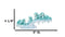 Winter Wonderland Ice Blue Baby Dragons On Frozen Bridge Glacier Rock Figurine