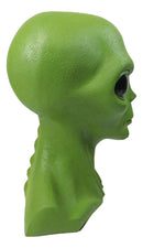 UFO Space Ship Martian Green ET Roswell Alien Head Bust Figurine 10.25"H