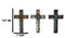 Pack Of 3 Rustic Western Tuscany Scrollwork Turquoise Amber Gems Wall Crosses