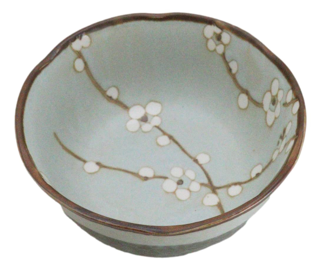 Made In Japan Ceramic Soushun Sakura Cherry Blossoms Small Rice Soup Bowls 10oz