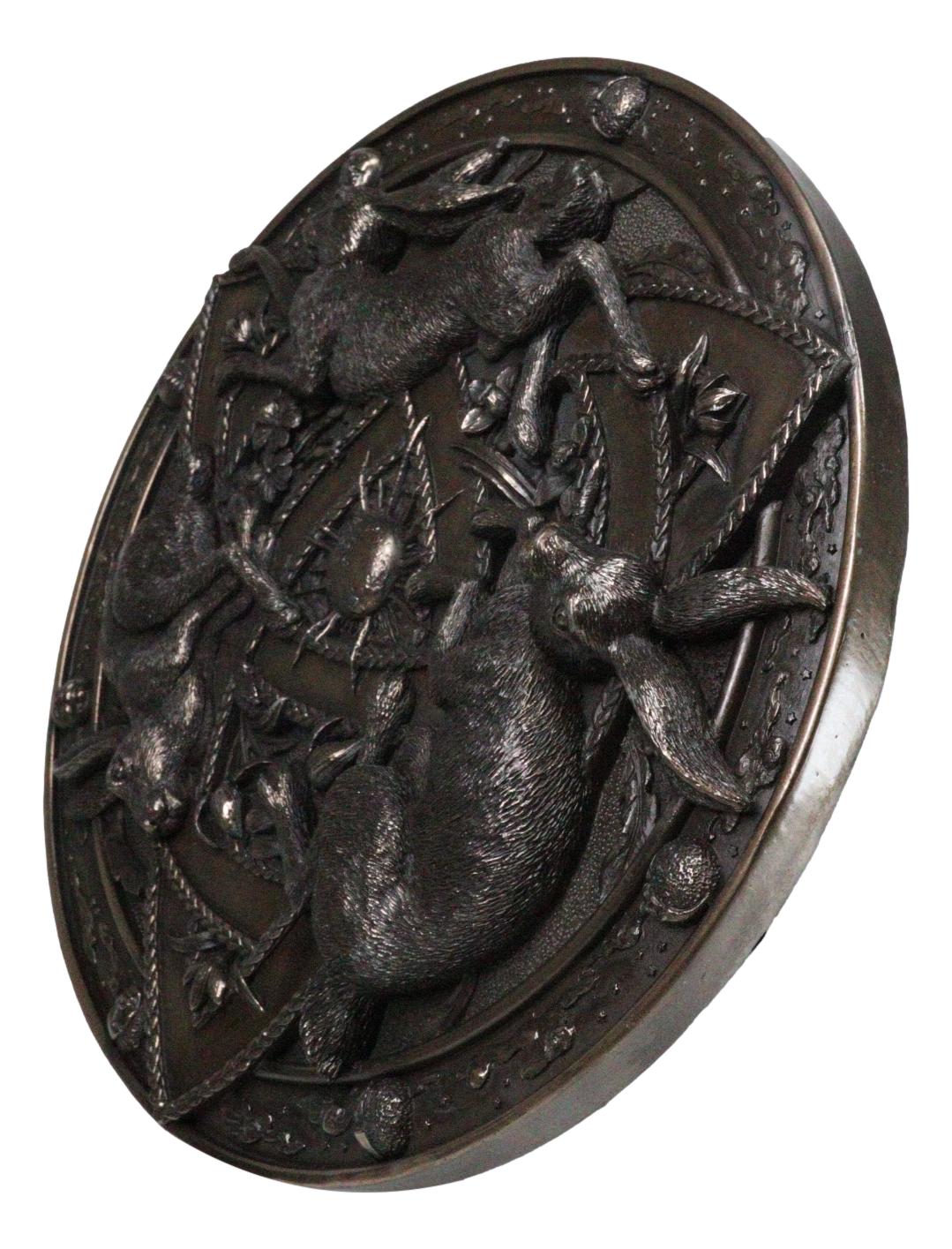 Faux Bronze Triquetra Three Hares Wheel Cycles Of Life Shield Wicca Wall Decor