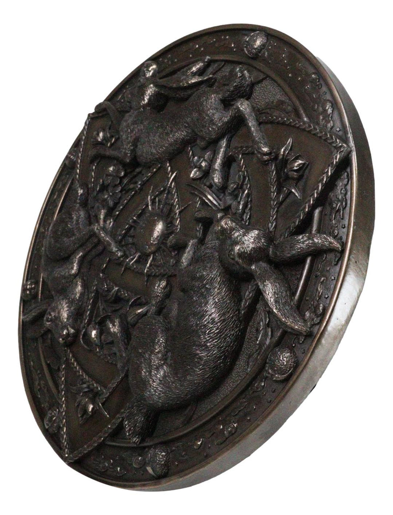 Faux Bronze Triquetra Three Hares Wheel Cycles Of Life Shield Wicca Wall Decor