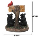 Cabin Companion Black Bear Family Camping Adventure Waits Here Sign Figurine