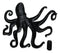 Silver Nautical Marine Deep Sea Octopus Tentacles Metal Wall Decor Plaque 31"L