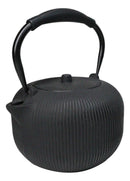 Matte Black Tokusa Vertical Lines Design Tetsubin Larger Cast Iron Teapot 33oz