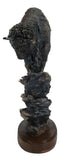 Large 20"H North American Grassland Plains Bison Buffalo On Rocky Slope Statue