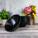 Pack Of 6 Black Silk Melamine Ramen Pho Soup Salad Pasta Large Bowls 32oz