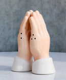 Inspirational Religious Themed Praying Hands Ceramic Salt Pepper Shakers Set