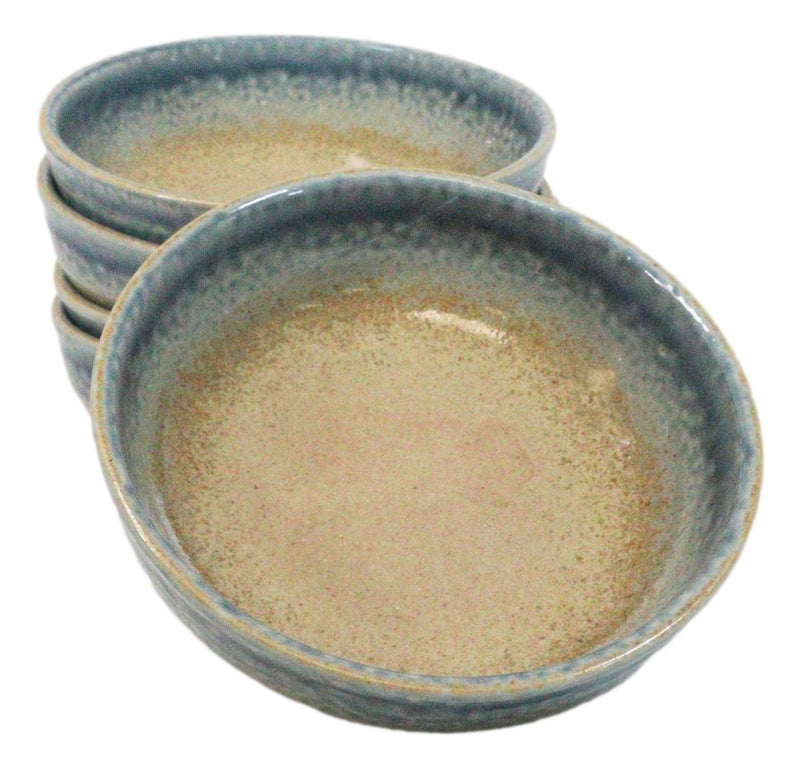 Pack Of 5 Blue River Ao Nagashi Collection Shallow Bowl Or Deep Plates 10oz